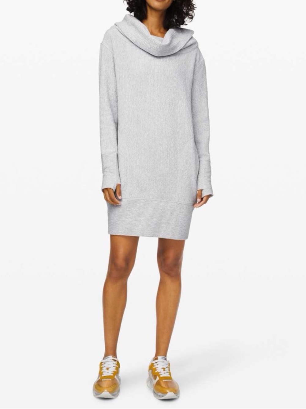 LULULEMON Along the Way Dress Heathered Core Ultra Light Grey | S
